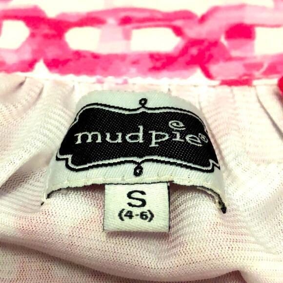 Mud Pie Pink and White Intricate Pattern Sleeveless Dress Size Small - Picture 10 of 10